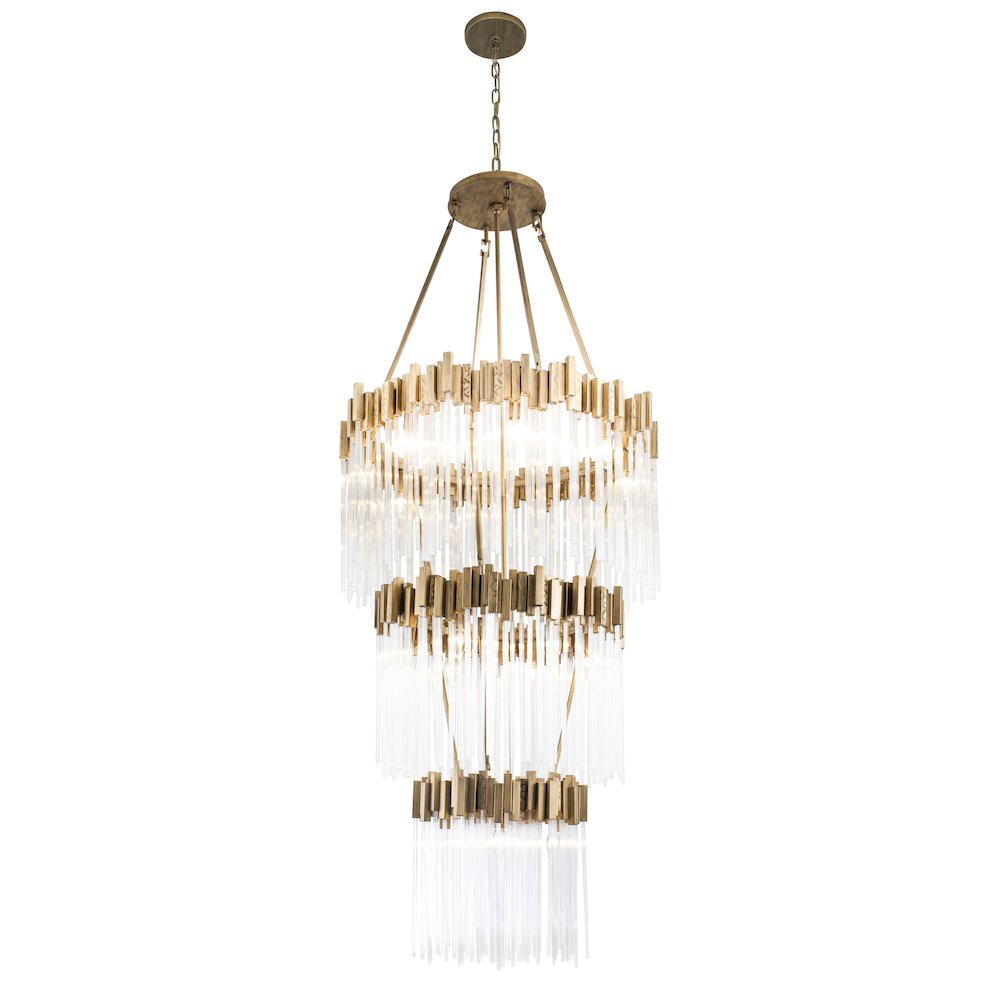Matrix 18-Lt 3-Tier Chandelier - Havana Gold. Picture 2