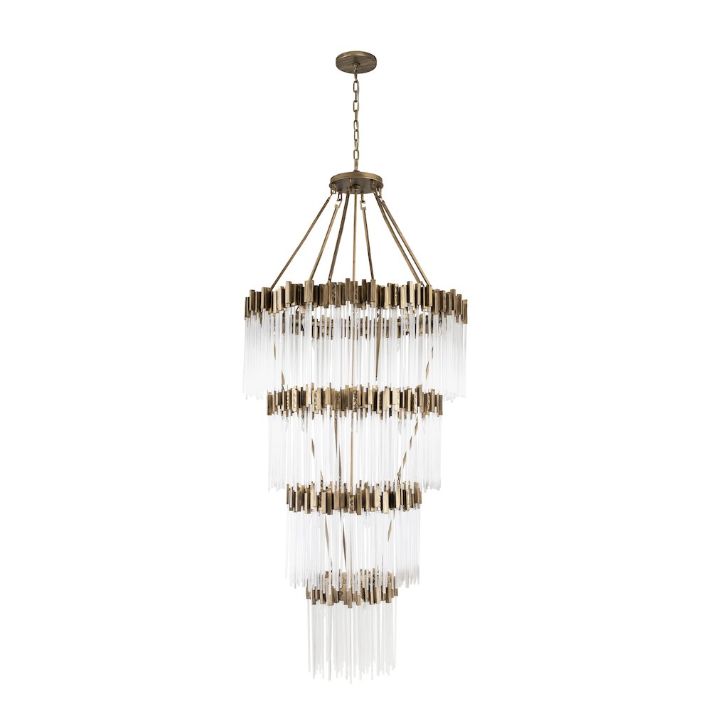 Matrix 30-Lt 4-Tier Chandelier - Havana Gold. Picture 1