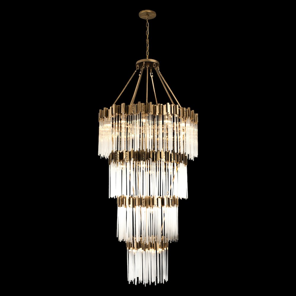 Matrix 30-Lt 4-Tier Chandelier - Havana Gold. Picture 6