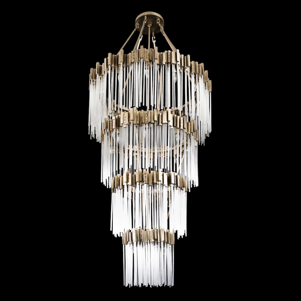Matrix 30-Lt 4-Tier Chandelier - Havana Gold. Picture 8