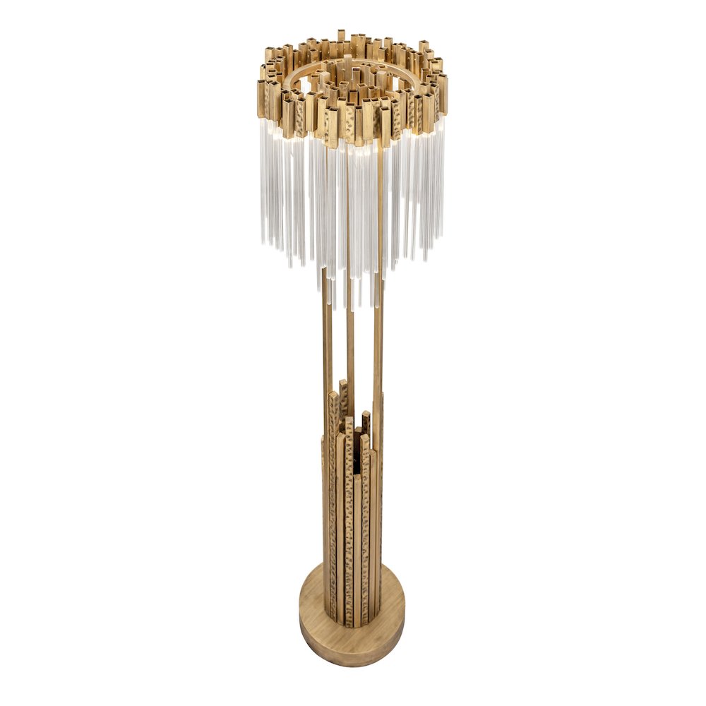 Matrix 6-Lt Floor Lamp - Havana Gold. Picture 2