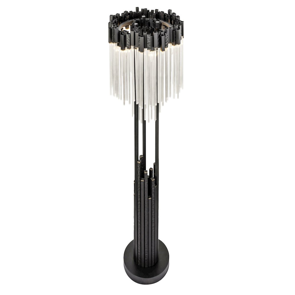 Matrix 6-Lt Floor Lamp - Matte Black/French Gold. Picture 2