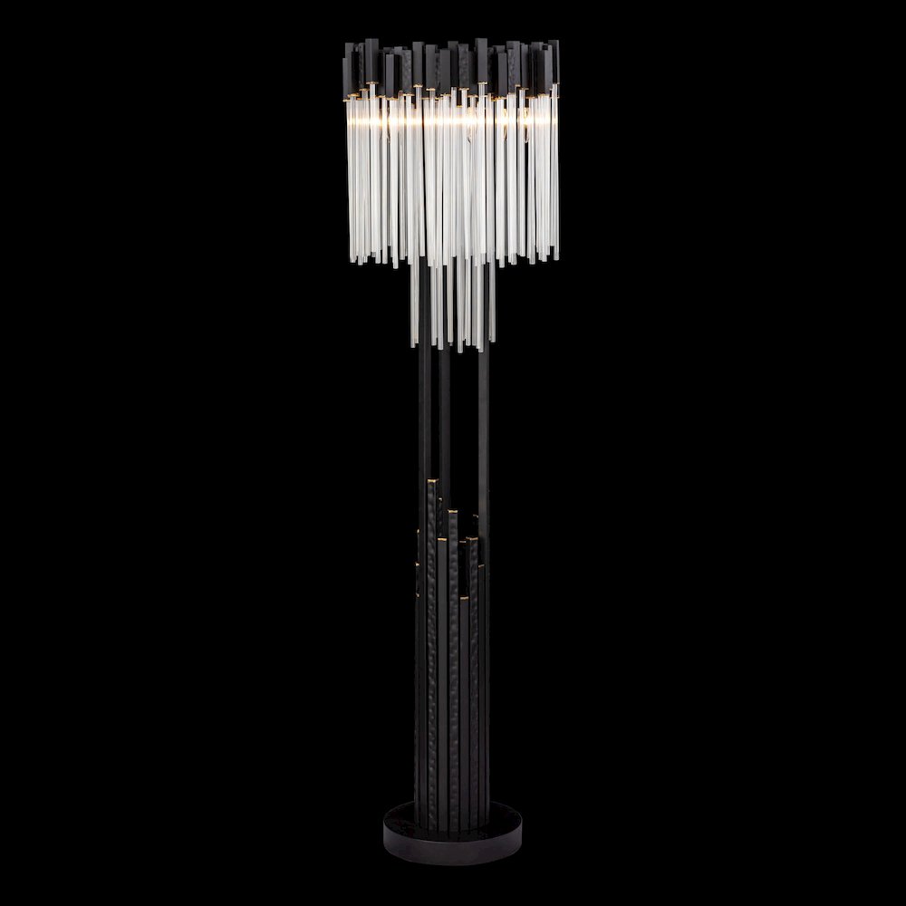 Matrix 6-Lt Floor Lamp - Matte Black/French Gold. Picture 3