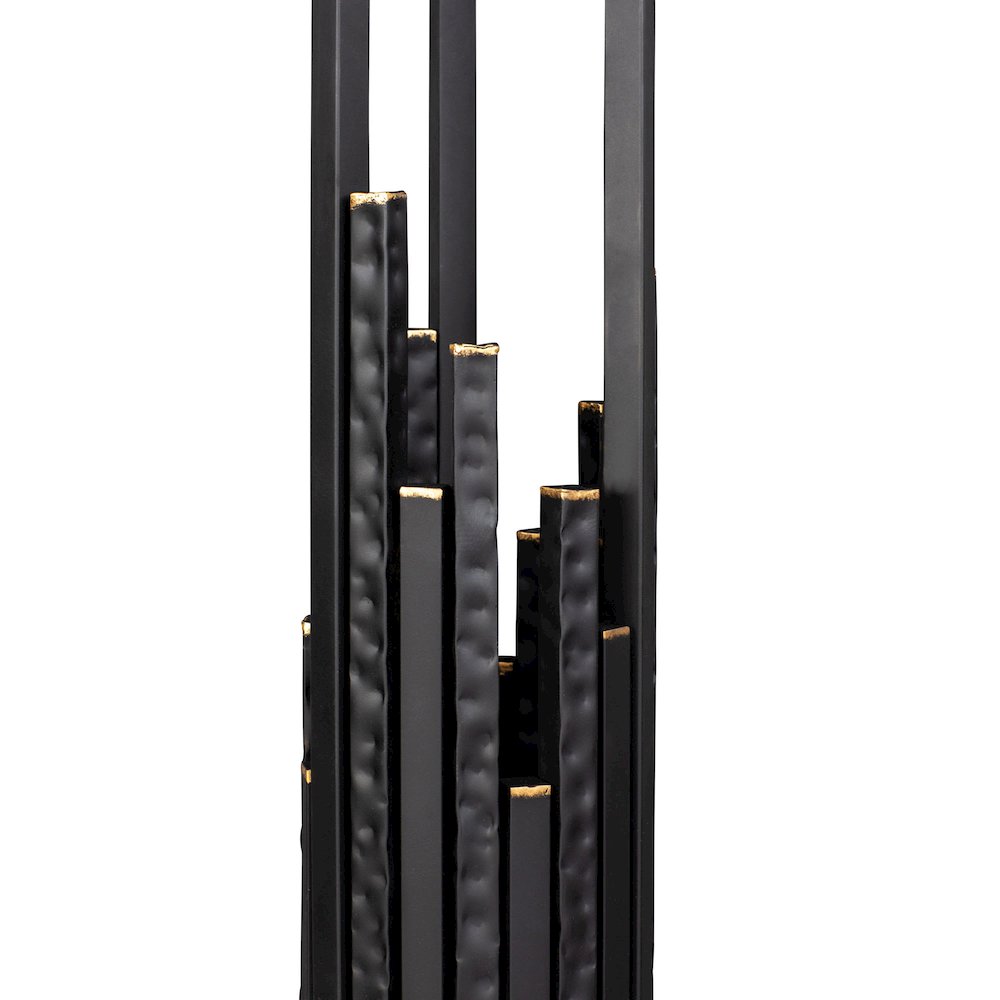 Matrix 6-Lt Floor Lamp - Matte Black/French Gold. Picture 5
