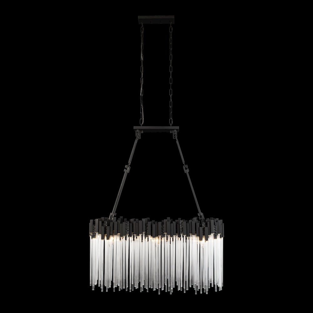 Matrix 6-Lt Linear Pendant - Matte Black/French Gold. Picture 4