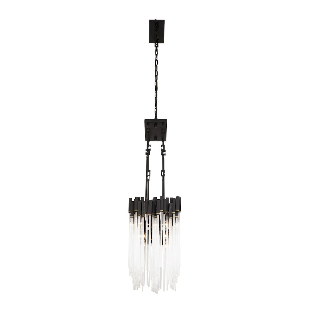 Matrix 6-Lt Linear Pendant - Matte Black/French Gold. Picture 5