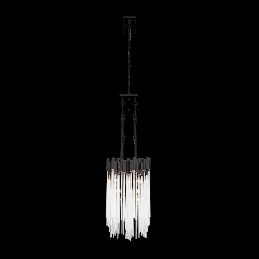 Matrix 6-Lt Linear Pendant - Matte Black/French Gold. Picture 6