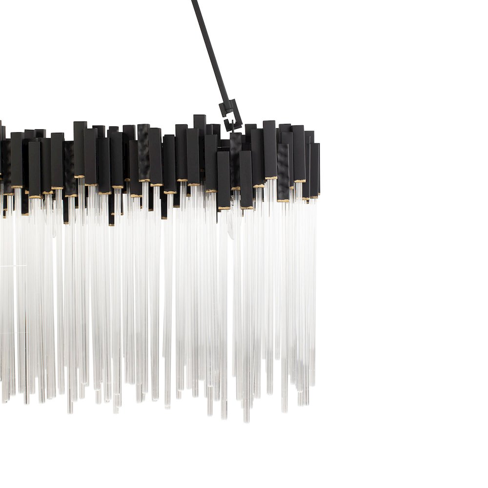 Matrix 6-Lt Linear Pendant - Matte Black/French Gold. Picture 8