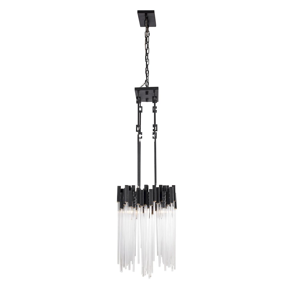 Matrix 8-Lt Linear Pendant - Matte Black/French Gold. Picture 7