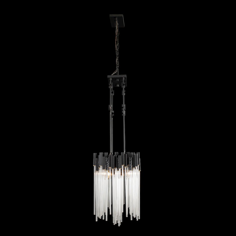 Matrix 8-Lt Linear Pendant - Matte Black/French Gold. Picture 8