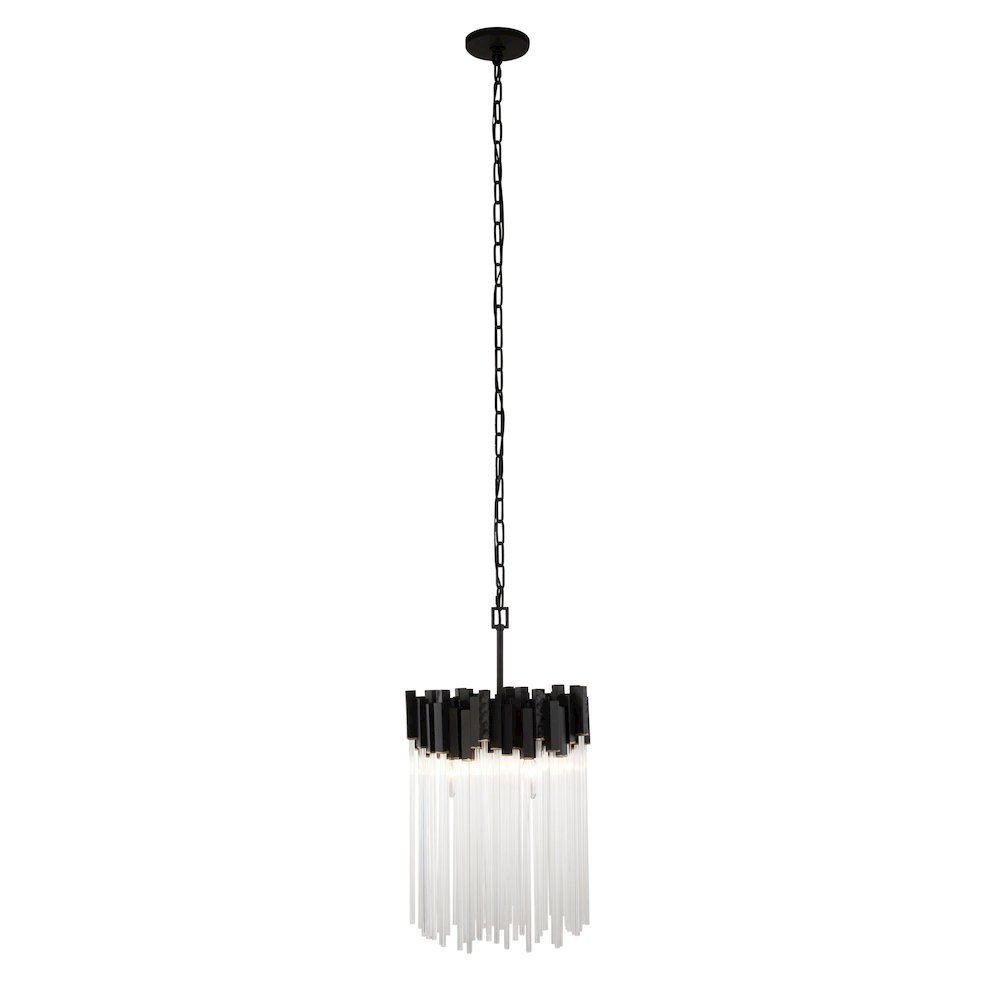 Matrix 3-Lt Pendant - Matte Black/French Gold. Picture 3
