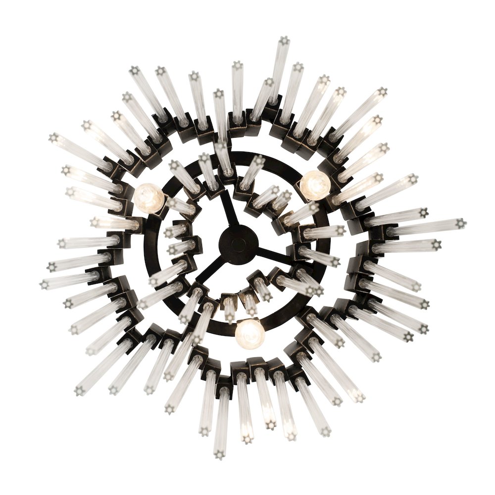 Matrix 3-Lt Pendant - Matte Black/French Gold. Picture 5