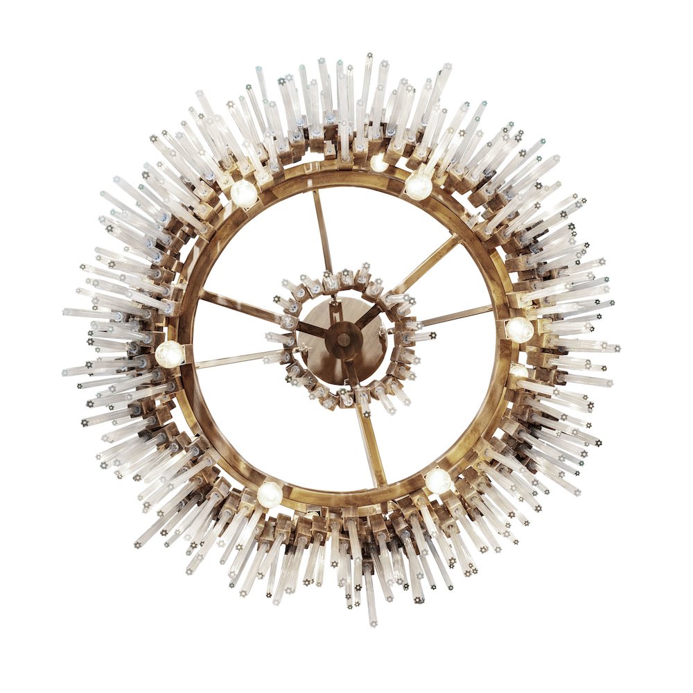 Matrix 6-Lt Pendant - Havana Gold. Picture 4