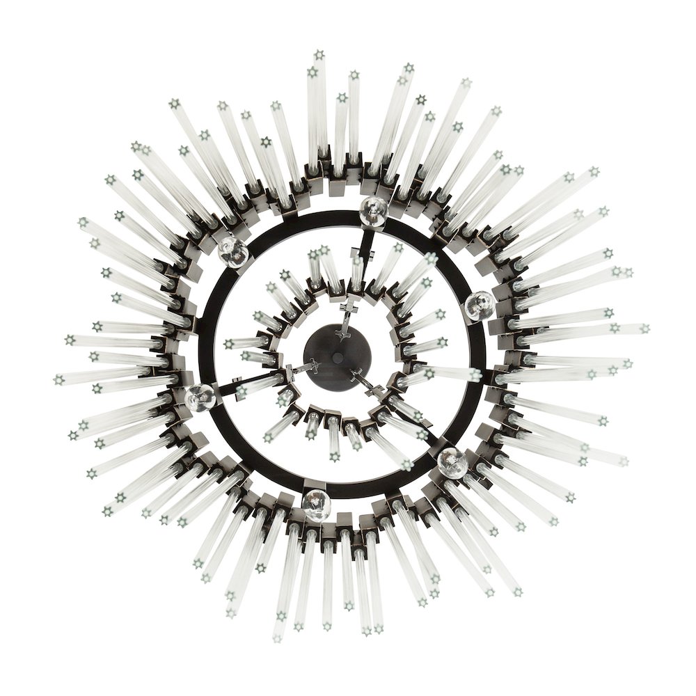 Matrix 6-Lt Pendant - Matte Black/French Gold. Picture 5