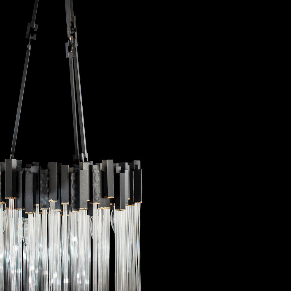 Matrix 6-Lt Pendant - Matte Black/French Gold. Picture 6