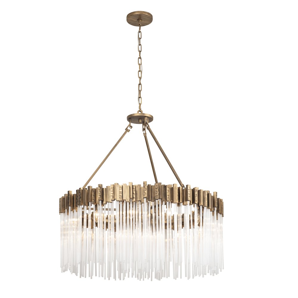 Matrix 12-Lt Pendant - Havana Gold. Picture 1