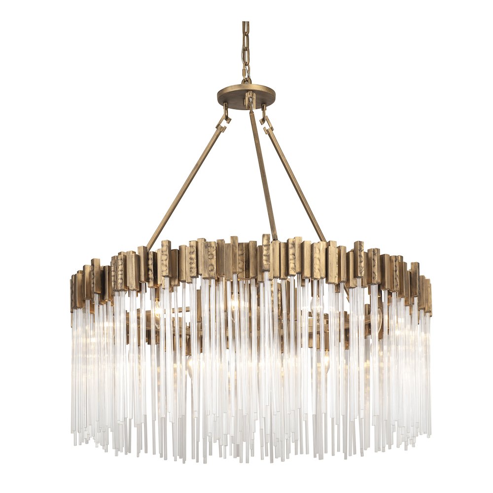 Matrix 12-Lt Pendant - Havana Gold. Picture 2