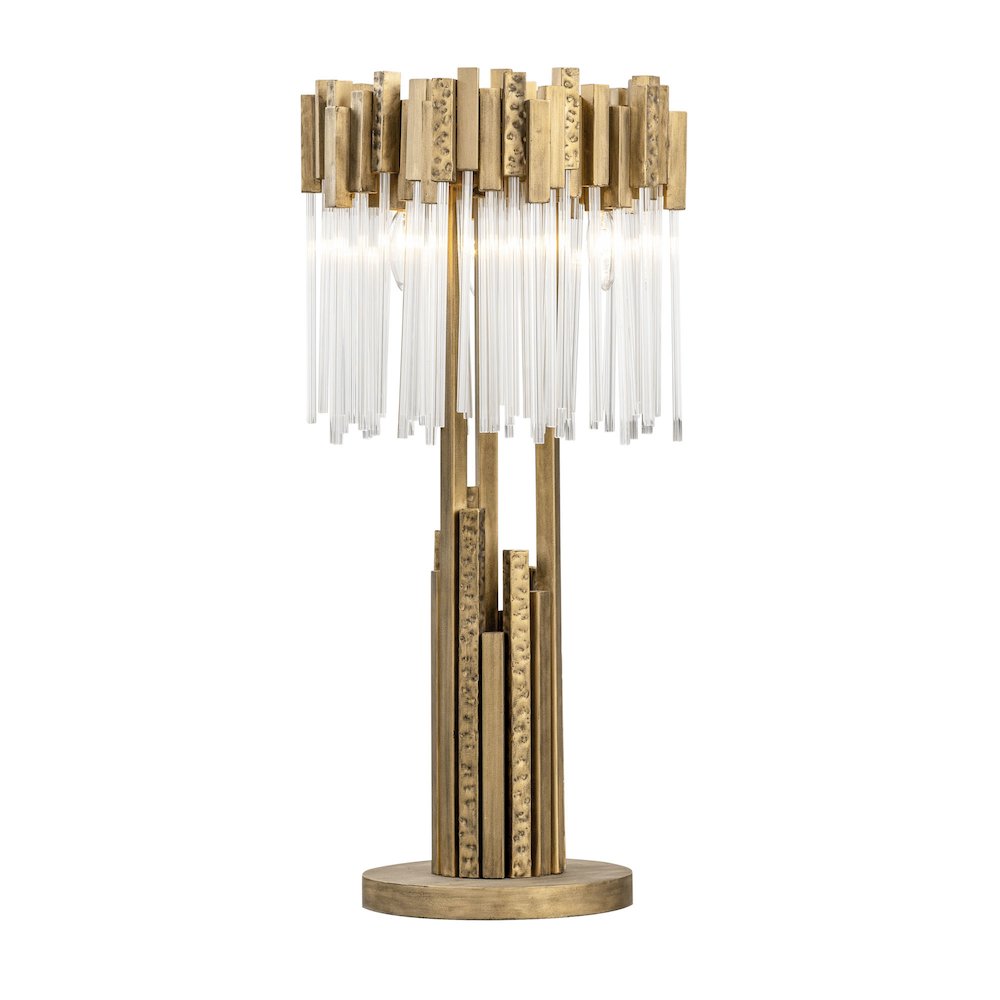 Matrix 3-Lt Table Lamp - Havana Gold. Picture 1
