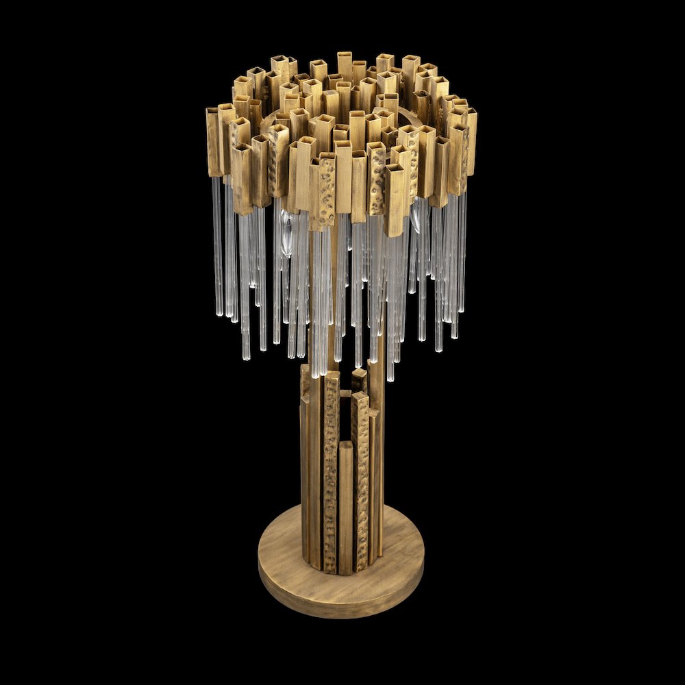 Matrix 3-Lt Table Lamp - Havana Gold. Picture 4