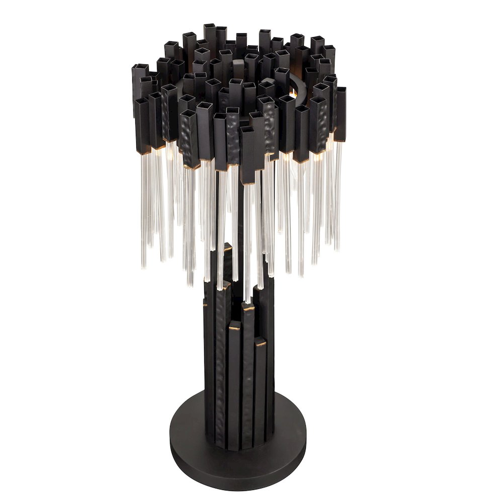 Matrix 3-Lt Table Lamp - Matte Black/French Gold. Picture 2