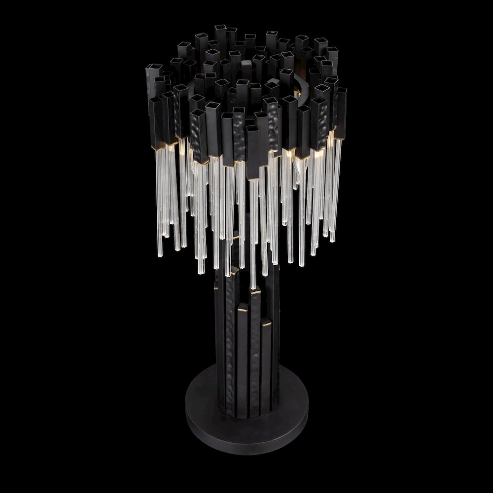 Matrix 3-Lt Table Lamp - Matte Black/French Gold. Picture 4