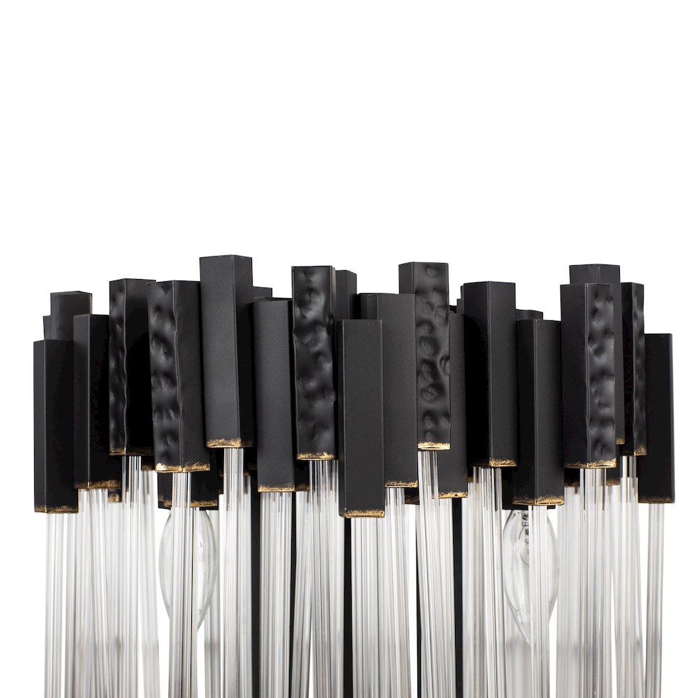 Matrix 3-Lt Table Lamp - Matte Black/French Gold. Picture 6