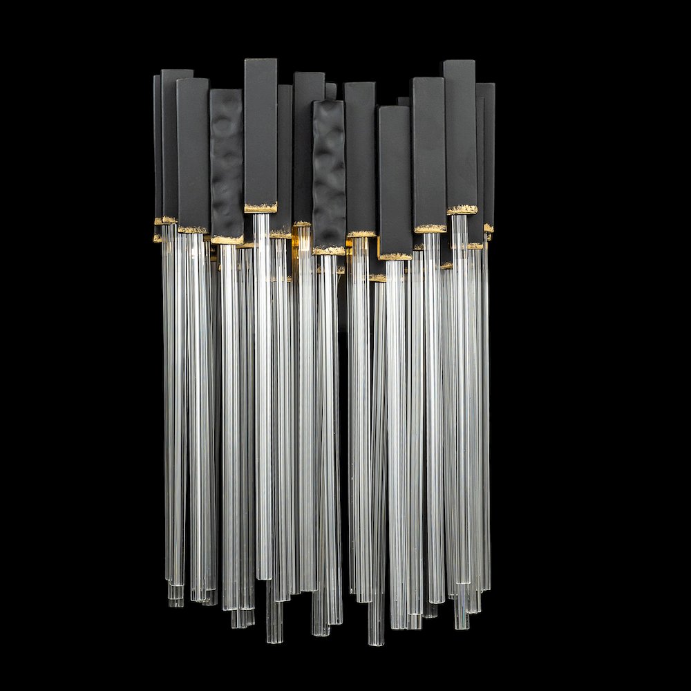 Matrix 1-Lt Sconce - Matte Black/French Gold. Picture 4