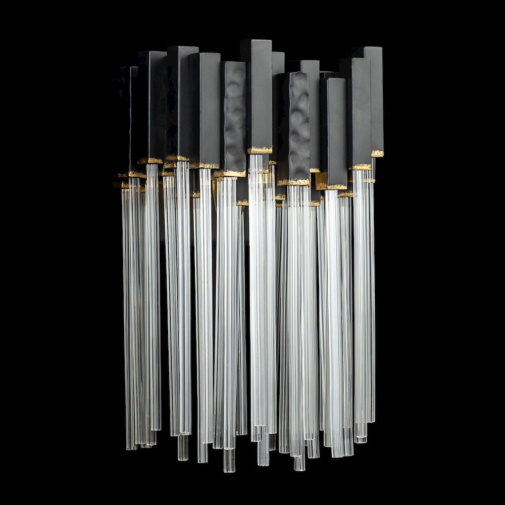 Matrix 1-Lt Sconce - Matte Black/French Gold. Picture 6
