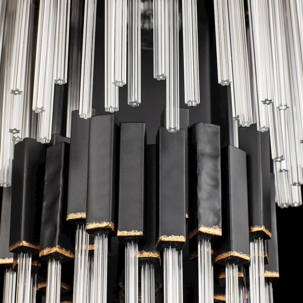 Matrix 2-Lt 2-Tier Sconce - Matte Black/French Gold. Picture 9