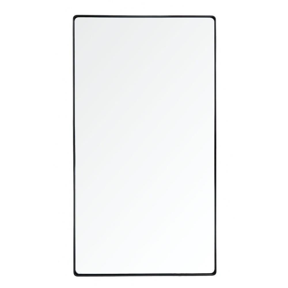 Kye 22x40 Rounded Rectangular Wall Mirror - Black. Picture 1