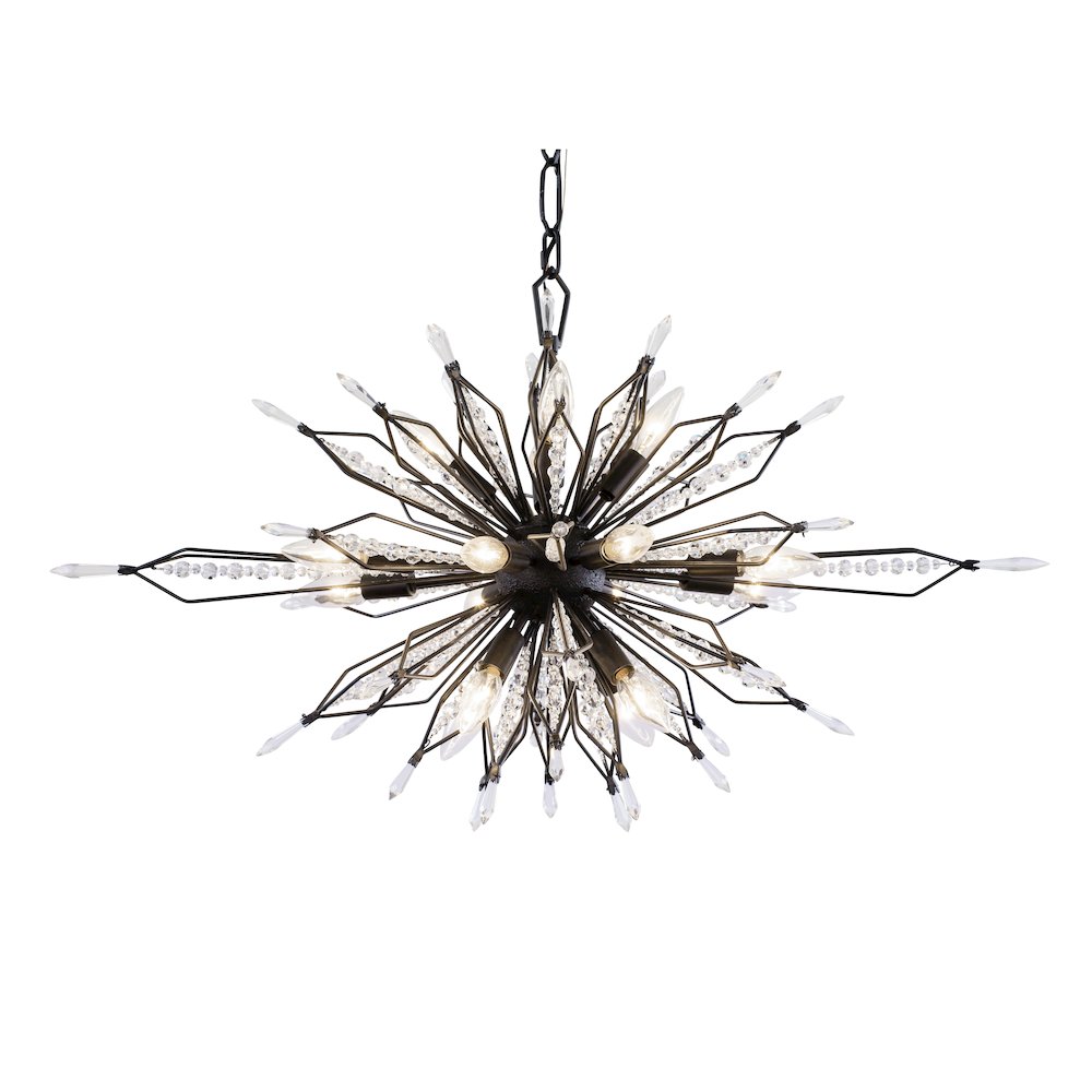Orbital 16-Lt Oval Linear Pendant - Carbon. Picture 1
