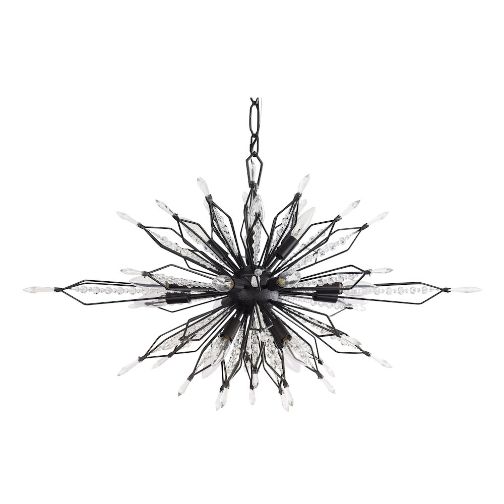 Orbital 16-Lt Oval Linear Pendant - Carbon. Picture 2