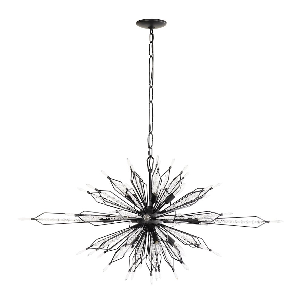 Orbital 16-Lt Oval Linear Pendant - Carbon. Picture 3