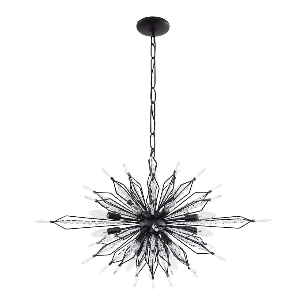 Orbital 16-Lt Oval Linear Pendant - Carbon. Picture 5