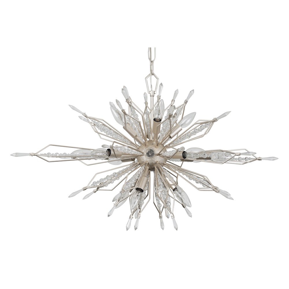 Orbital 16-Lt Oval Linear Pendant - Gold Dust. Picture 5