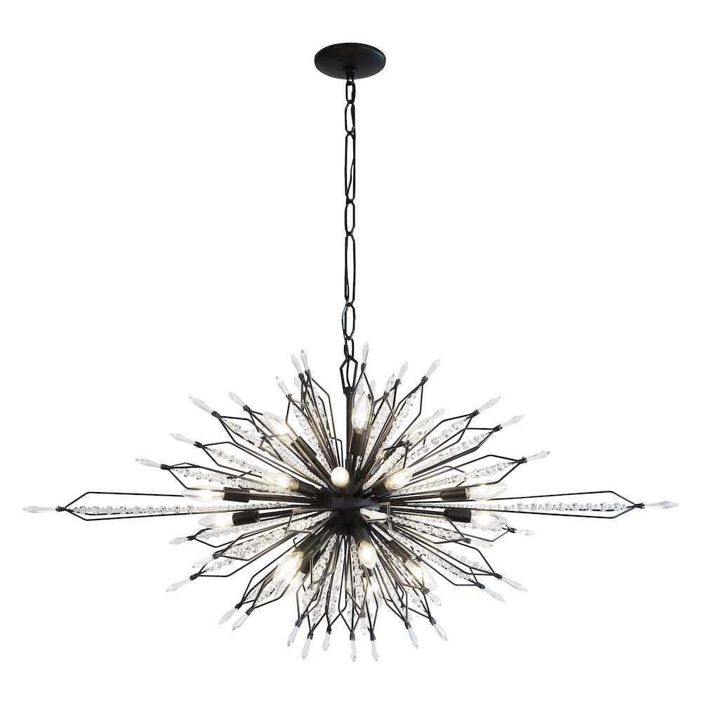 Orbital 20-Lt Oval Linear Pendant - Carbon. Picture 3