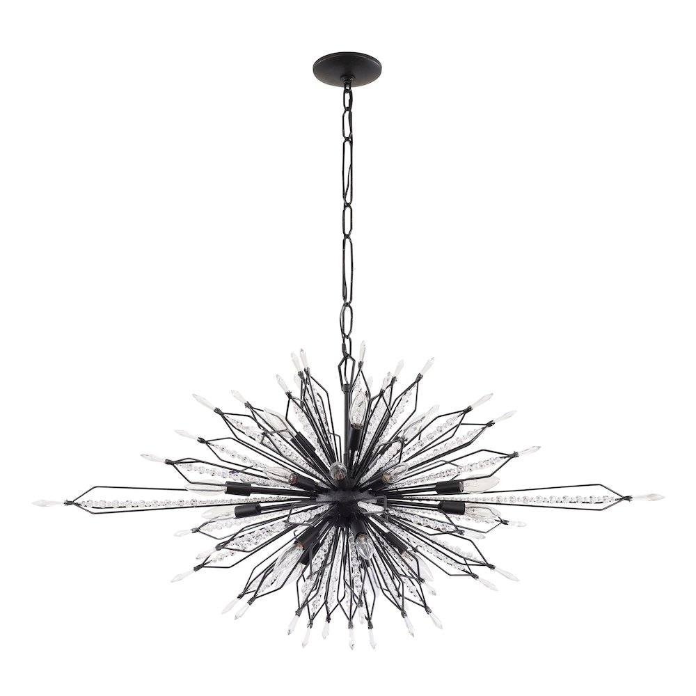 Orbital 20-Lt Oval Linear Pendant - Carbon. Picture 4