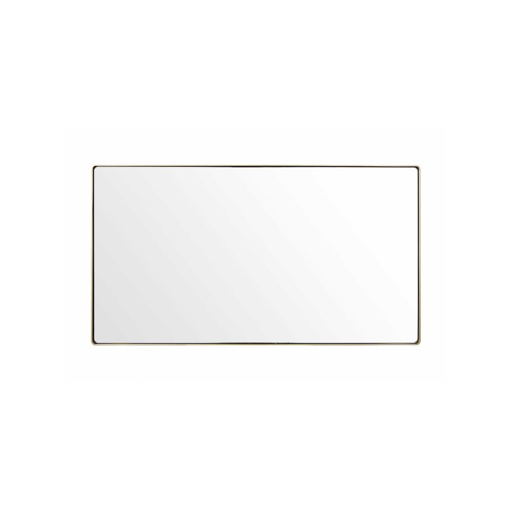 Kye 22x40 Rounded Rectangular Wall Mirror - Gold. Picture 1