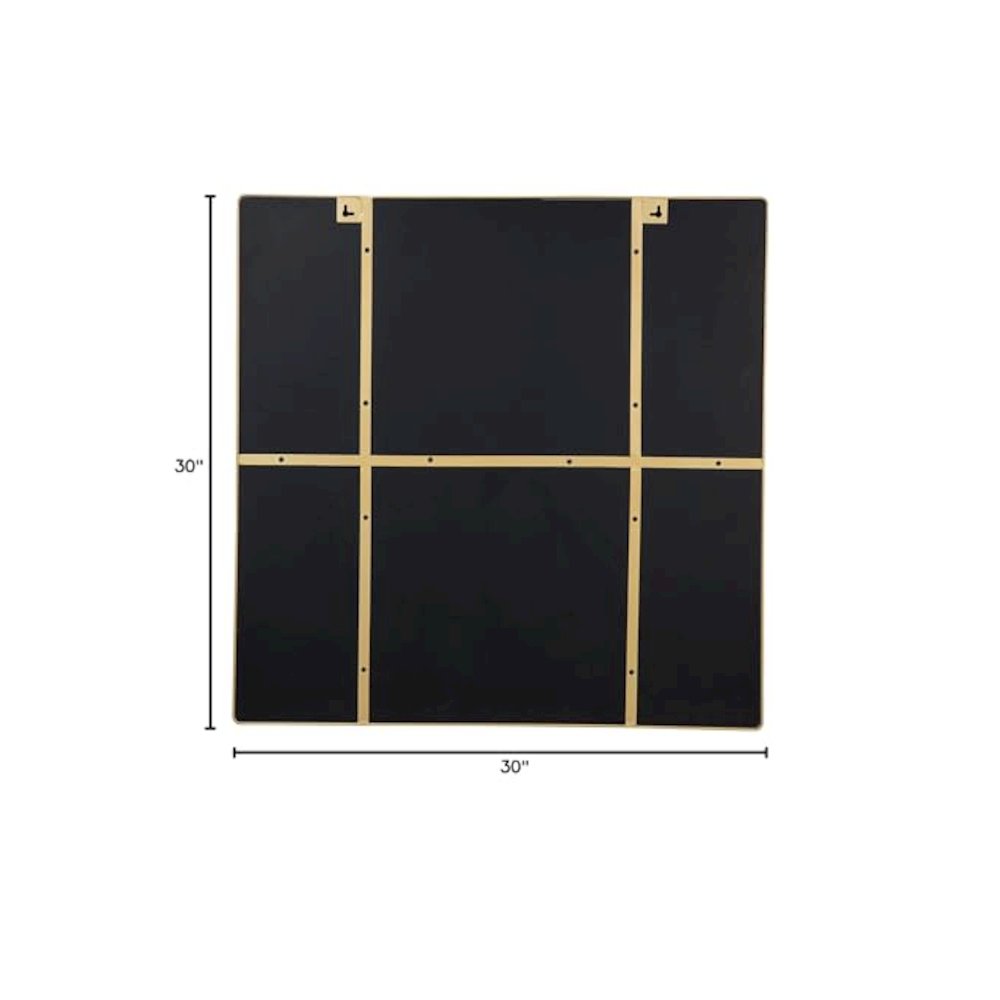Kye 30x30 Rounded Square Wall Mirror - Gold. Picture 4