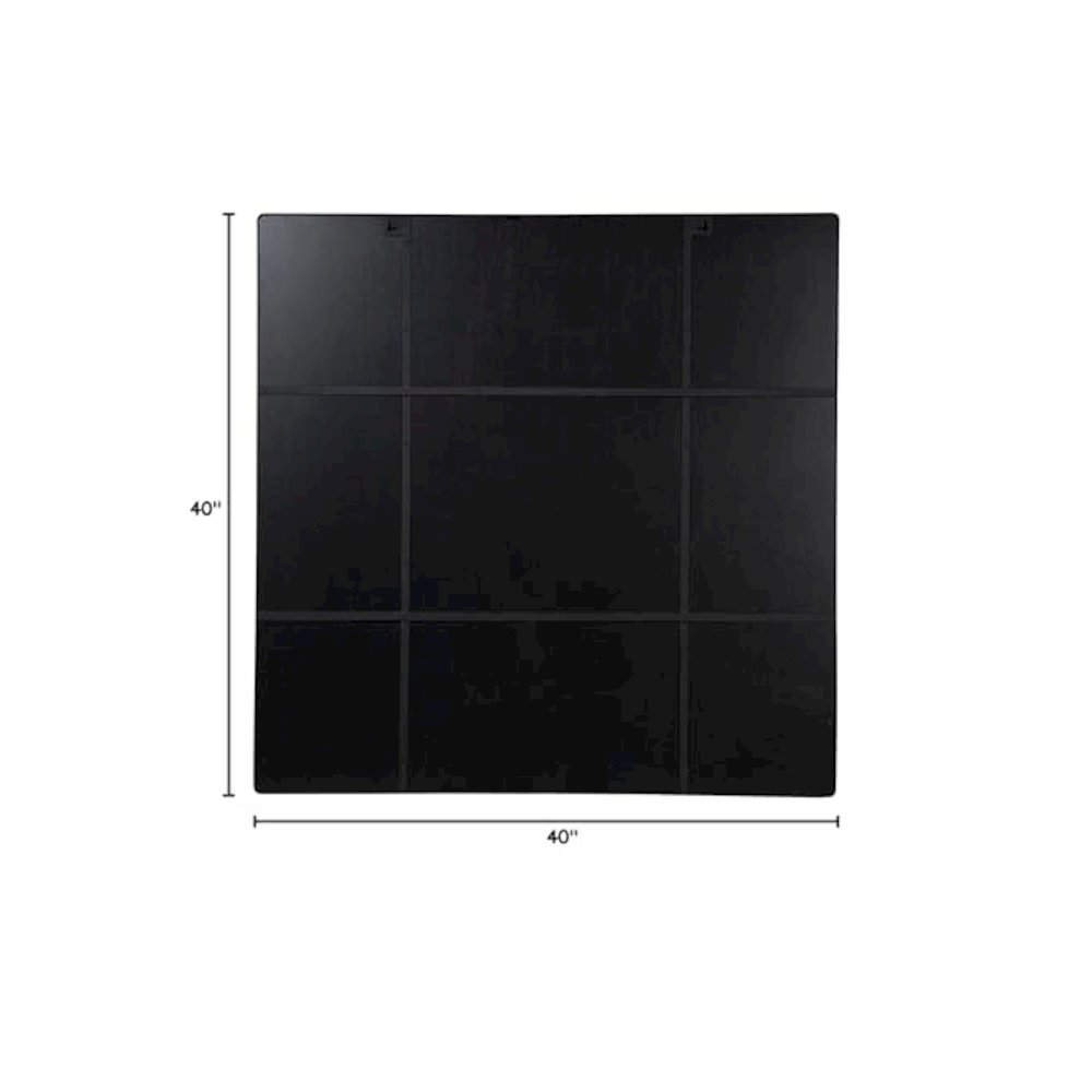 Kye 40x40 Rounded Square Wall Mirror - Black. Picture 4