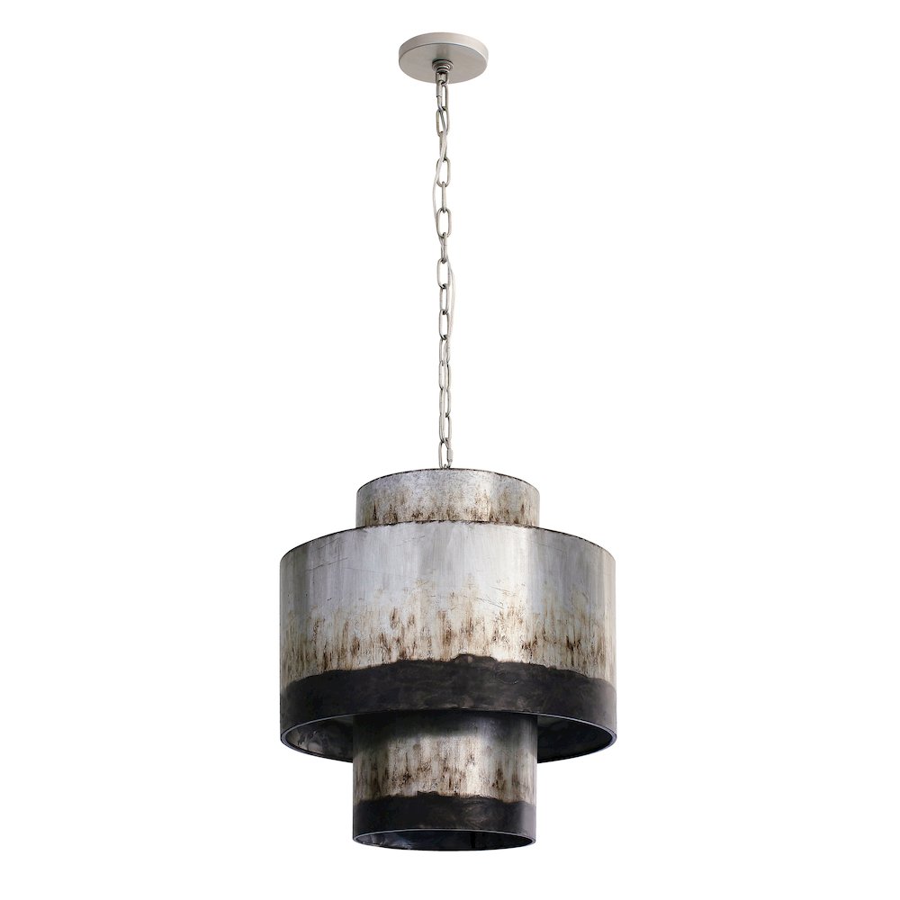 Cannery 4-Lt Tall Pendant - Ombre Galvanized. Picture 1