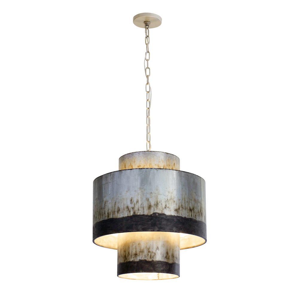 Cannery 4-Lt Tall Pendant - Ombre Galvanized. Picture 2