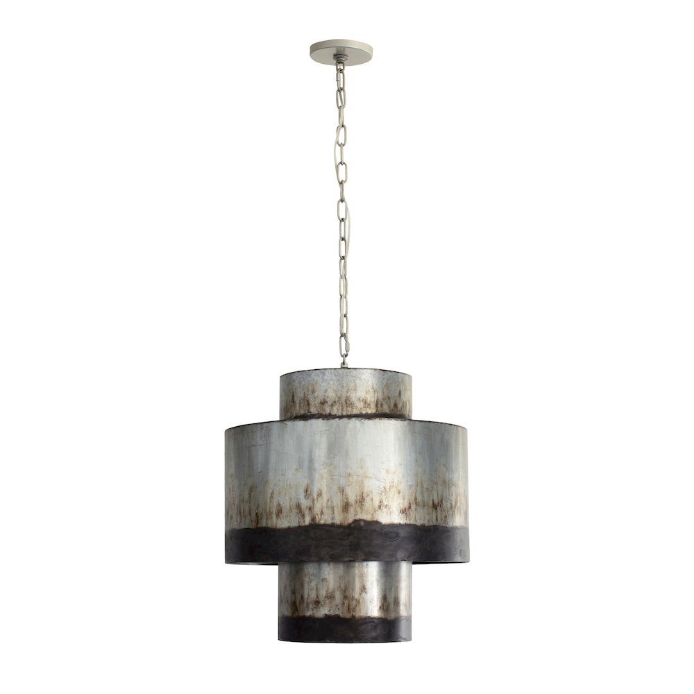 Cannery 4-Lt Tall Pendant - Ombre Galvanized. Picture 5