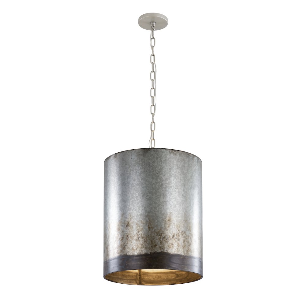 Cannery 3-Lt Pendant - Ombre Galvanized. Picture 2