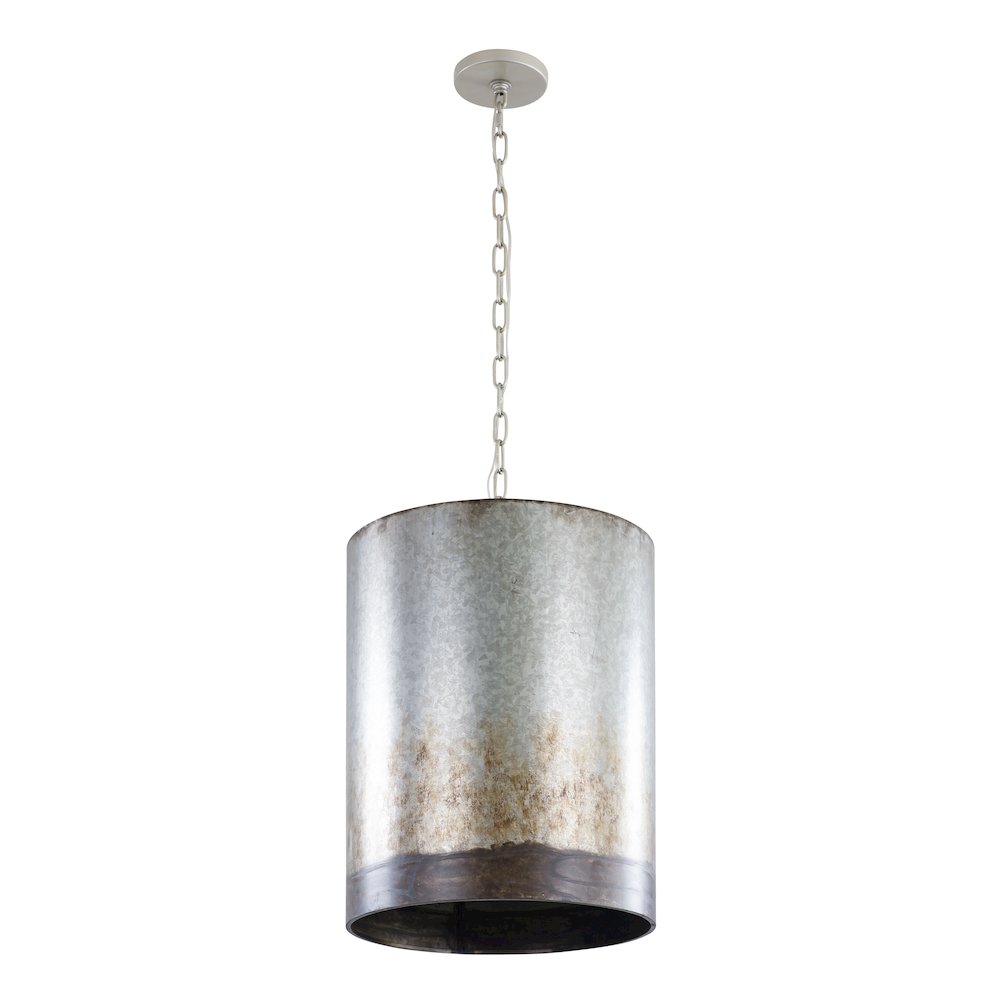 Cannery 3-Lt Pendant - Ombre Galvanized. Picture 4