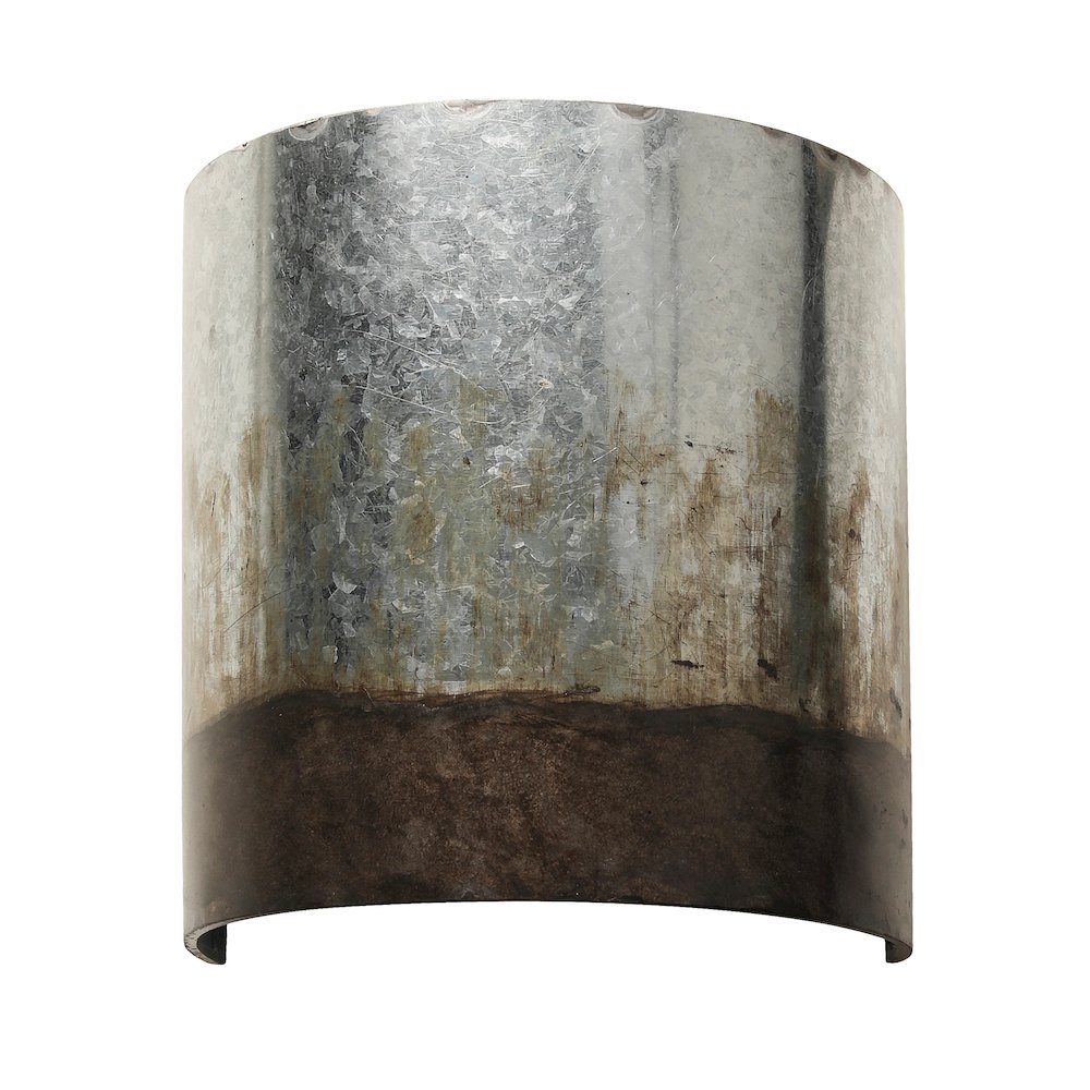Cannery 1-Lt Sconce - Ombre Galvanized. Picture 1