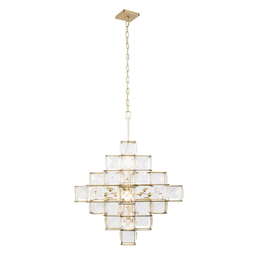 Cubic 6-Lt Chandelier - Calypso Gold. Picture 2