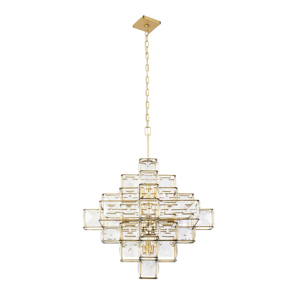 Cubic 6-Lt Chandelier - Calypso Gold. Picture 7