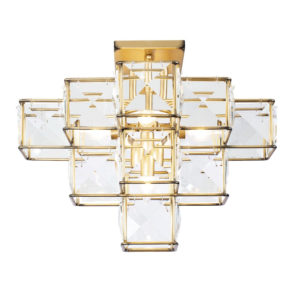 Cubic 5-Lt Ceiling Fixture - Calypso Gold. Picture 2