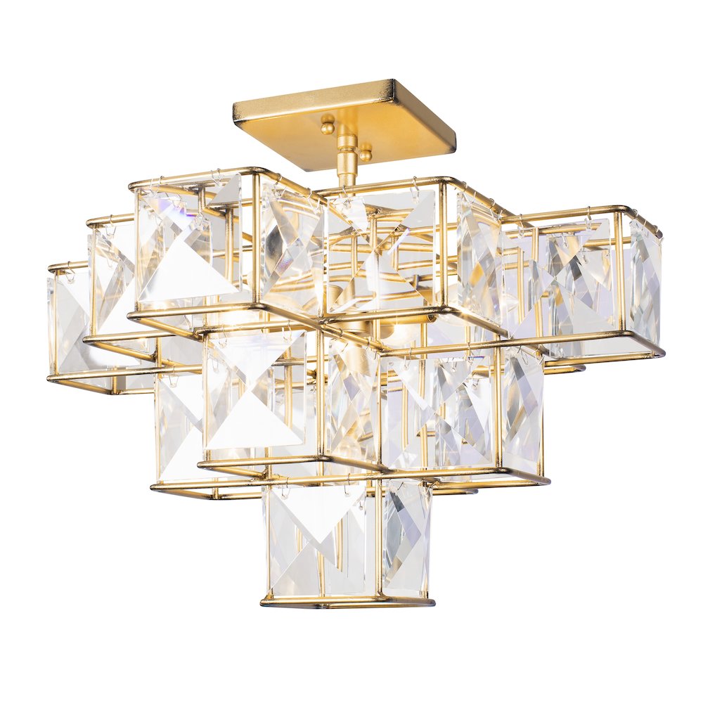 Cubic 5-Lt Ceiling Fixture - Calypso Gold. Picture 4